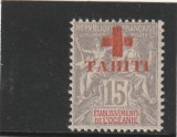 Tahiti 1915 - Supratipar TAHITI Crucea Rosie, dantelat, MNH, Mi.43