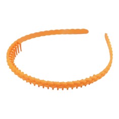 Bentita din plastic cu pieptene Crisalida, latime 1.4 cm, Portocaliu