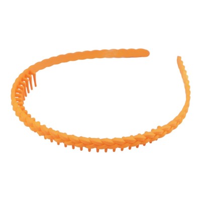 Bentita din plastic cu pieptene Crisalida, latime 1.4 cm, Portocaliu foto