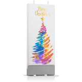 Cumpara ieftin Flatyz Holiday Merry Christmas Painted Tree lumanare 6x15 cm