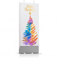 Flatyz Holiday Merry Christmas Painted Tree lumanare 6x15 cm