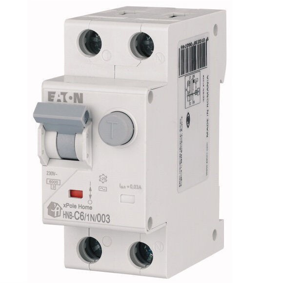 Diferential 6A 1P+N C 30mA 6kA Xpole Eaton HNB-C6 1N 003