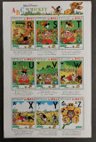 Mali MNH 1996 - Disney desene animate alfabetul - 3 minicoli (vezi descriere), Nestampilat
