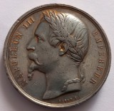 Medalie Franta, Expozitia Universala 1860, Besan&ccedil;on, Staniu, Armand Auguste Caqu&eacute;, 47.69g