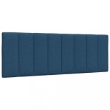 VidaXL Pernă pentru tăblie de pat, albastru, 140 cm, material textil