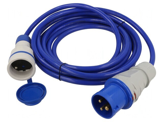 Prelungitor albastru 5m 16A 3x2,5mm2