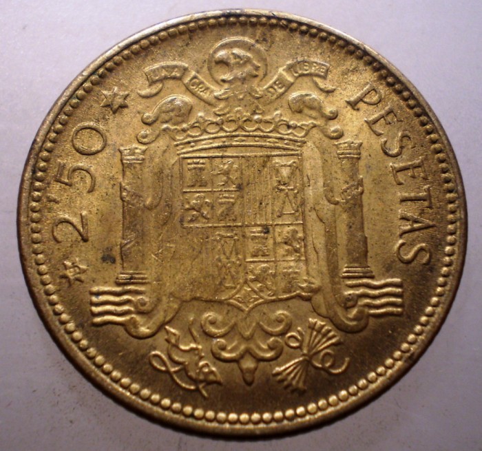 2.206 SPANIA FRANCO 2,5 PESETAS 1953/56 XF