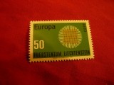 Serie Liechtenstein 1970 Europa CEPT 1 valoare