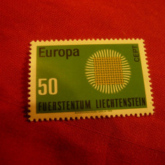 Serie Liechtenstein 1970 Europa CEPT 1 valoare
