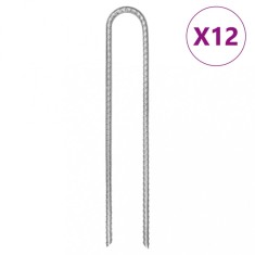 vidaXL Țăruși de cort, 12 buc., 30 cm, &Oslash;7 mm, oțel galvanizat
