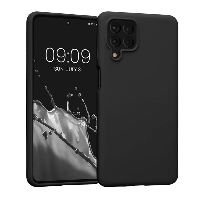Husa compatibila cu samsung galaxy m53 5g, matte efect, camera ultra safe, htpmag, black