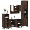 Gossi set de mobilier de baie din 4 piese din lemn de stejar maro