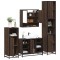 Gossi set de mobilier de baie din 4 piese din lemn de stejar maro