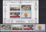 Anguilla 1978 - Silver Jubilee, Regina Elisabeta II, regalitate britanica, serie si colita neuzata