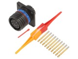 Conector mamă crimpat, 10 pini, drept