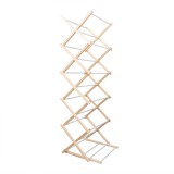 Uscator de rufe pliabil din lemn, 178x54 cm, 15 bare de sustinere