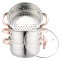 Set de 4 piese, oala pentru fiert cu abur, inox, diametru 18 cm, capacitate 2.5 litri, Klausberg