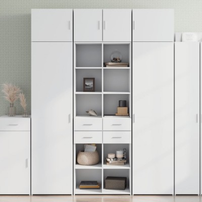 vidaXL Dulap &amp;icirc;nalt, alb, 70x42,5x185 cm, lemn prelucrat 3281462 foto