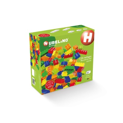 Cuburi colorate de construit Hubelino tip lego (120 piese) foto