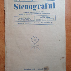 revista stenograful decembrie 1940-ianuarie 1941