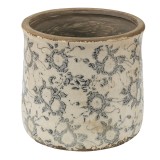 Cumpara ieftin Ghiveci ceramica bej gri 17x16 cm