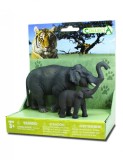 Set 2 Figurine Elefant Asiatic cu pui Collecta