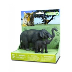 Set 2 Figurine Elefant Asiatic cu pui Collecta