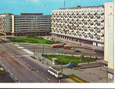 CPI B 11204 CARTE POSTALA - BUCURESTI. CALEA GRIVITEI, AUTOBUZ, TROLEIBUZ, TRAMV foto