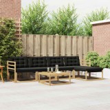 vidaXL Set de canapele de exterior 6 pcs Alb și negru 79 x 79 x 37 cm 3388602