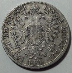 Austro-Ungaria, Franz Joseph, Florin 1878, Argint.