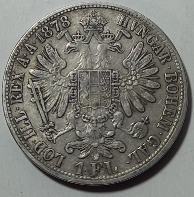 Austro-Ungaria, Franz Joseph, Florin 1878, Argint. foto