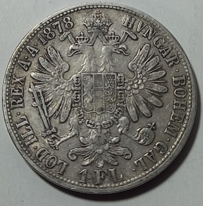 Austro-Ungaria, Franz Joseph, Florin 1878, Argint.