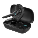 Casca Bluetooth CerCip G3, Autonomie baterie 15 ore, Cu carcasa de &icirc;ncarcare, Eliminare Zgomot, Universală, Negru