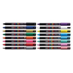 Marker varf subtire 0.7 mm, vopsea solubila, culori opace - Negru
