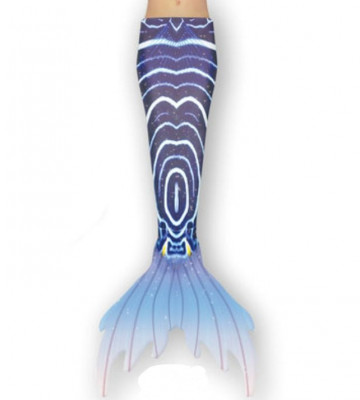 Costum de baie Sirena, Albastru aquamarin/Bleumarin, 120 cm foto