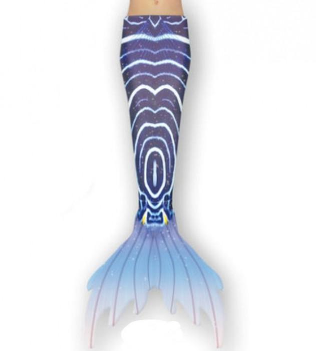 Costum Sirena Printesa Ariel, Albastru aquamarin/Bleumarin, 110 cm