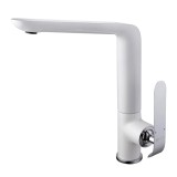Cumpara ieftin Baterie Bucatarie cu Pipa Pivotanta Lemark Melange LM4905CW Crom / Alb