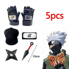 Set anime Kakashi Naruto cosplay, manu?i, masca, bandana foto