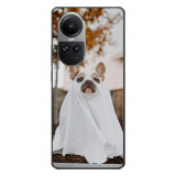 Husa compatibila cu Oppo Reno10 5G Silicon Gel Tpu Model Halloween Catel Costum Fantoma