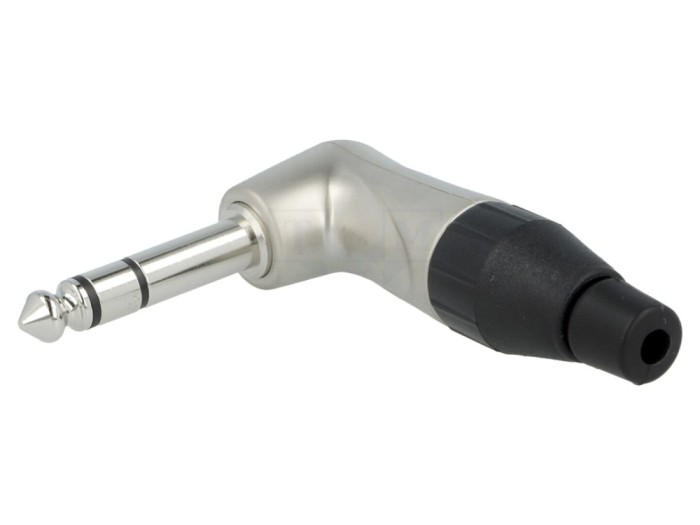 Conector Jack 6,3mm stereo 90&deg;