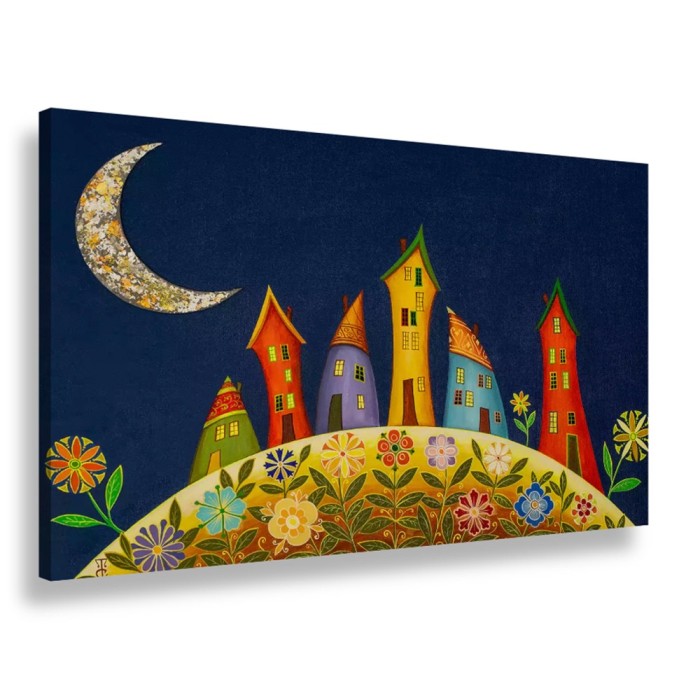 Tablou canvas Good Night, SimplyArt, standard, panza + sasiu MDF, 30 x 40 cm