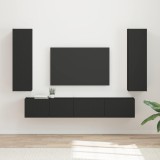 Cumpara ieftin Set comoda TV 3 buc. 30 x 31 x 100 cm Negru