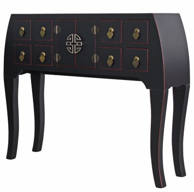Consola exotica neagra cu opt sertare MYA040 foto