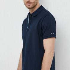 Paul&Shark polo de bumbac culoarea albastru marin, neted, 24411322