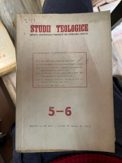 Studii Teologice. Revista institutelor teologice din Patriarhia Romana Seria a II-a 5-6 1952 foto