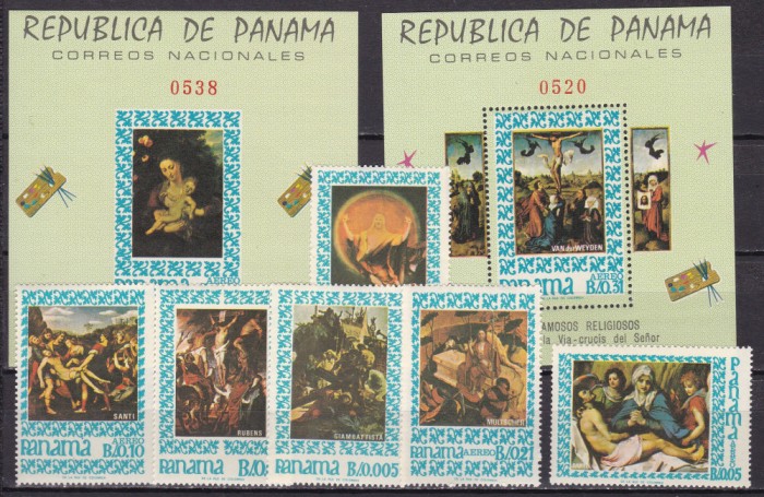 Panama 1967 pictura MI 966-971 + bl.66,67 MNH