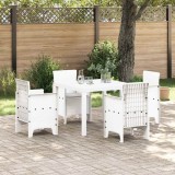 Cumpara ieftin Set de masă pentru grădină 5 pcs Alb Ratan Polt