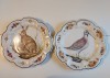 Set 2 farfurii decorative Lami Italy Modello Depose, melamină decorată cu animale &ndash; iepure și pasăre, vintage Italia anii &rsquo;60-&rsquo;70, 27 cm diametru