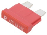 Siguranță Auto 4A 80VDC 19mm Cupru Cositorit