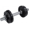 Gantera 9kg DHS Fitness, Set 4 Discuri, Bara Filetata 35cm, Otel, Argintiu/Negru